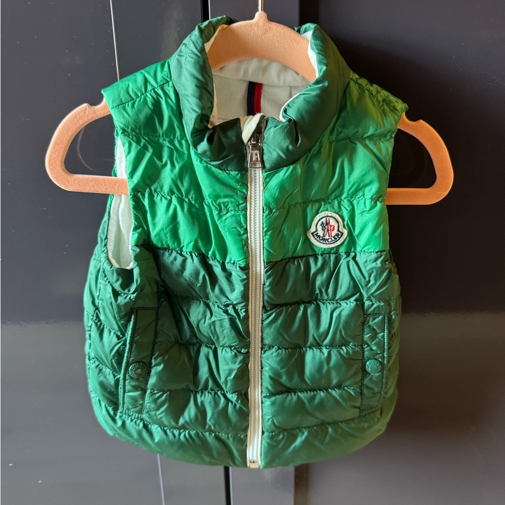 Moncler Kids Green Puffer Vest